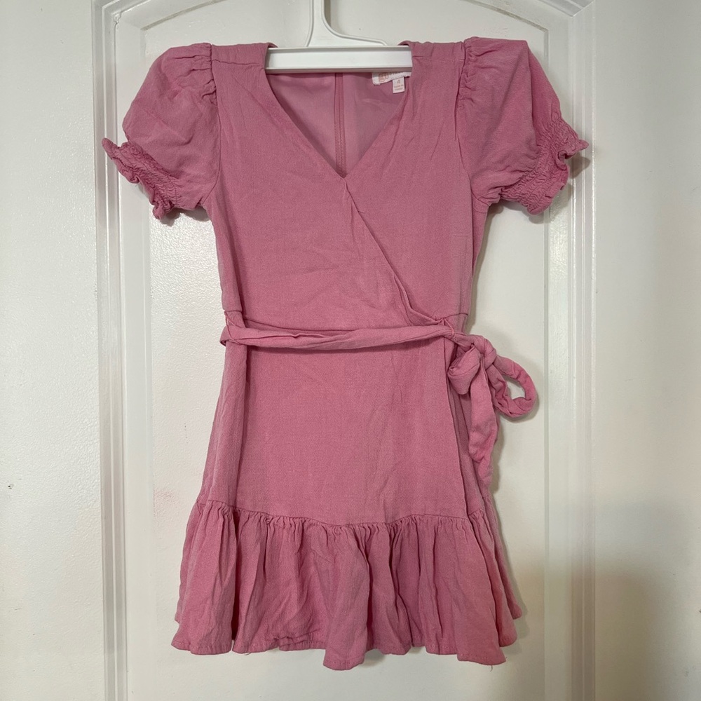 Toddlers Pink Wrap Dress Size 4